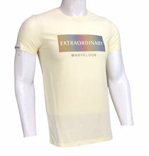Load image into Gallery viewer, Typographic Print Round Neck T-shirt with Short Sleeves (Imported)