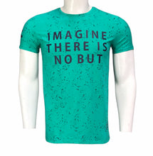 Load image into Gallery viewer, Typographic Print Round Neck T-shirt with Short Sleeves (Imported)
