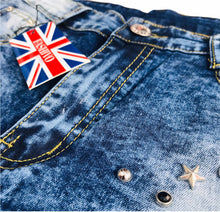 Load image into Gallery viewer, FASHIVO Skinny Fit Distressed Jeans with Studs