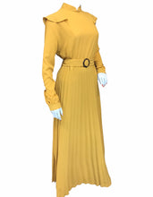 Load image into Gallery viewer, FASHIVO Solid Accordion Pleated Maxi Dress (Imported)