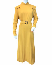 Load image into Gallery viewer, FASHIVO Solid Accordion Pleated Maxi Dress (Imported)