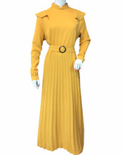 Load image into Gallery viewer, FASHIVO Solid Accordion Pleated Maxi Dress (Imported)
