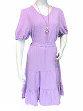 Load image into Gallery viewer, FASHIVO Solid Tiered Tunic Dress with Long Sleeves (Imported)