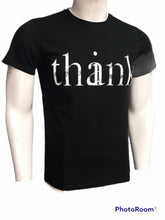 Load image into Gallery viewer, Typographic Print Round Neck T-shirt with Short Sleeves