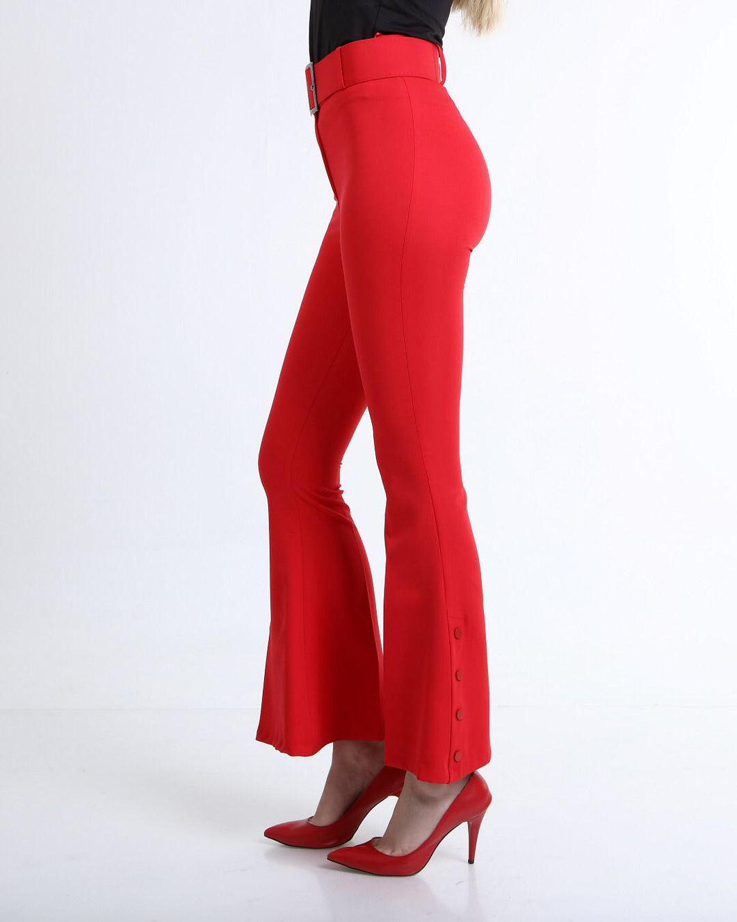 High waist bell bottom pants