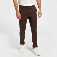 Load image into Gallery viewer, Solid Skinny Fit Chinos with Button Closure
