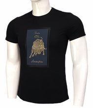 Load image into Gallery viewer, Slim Fit T-shirt with Stones Round Neck and Short Sleeves (imported)
