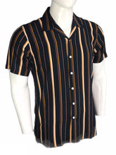 Load image into Gallery viewer, Short Sleeve Turkish Style Printed Striped shirt
